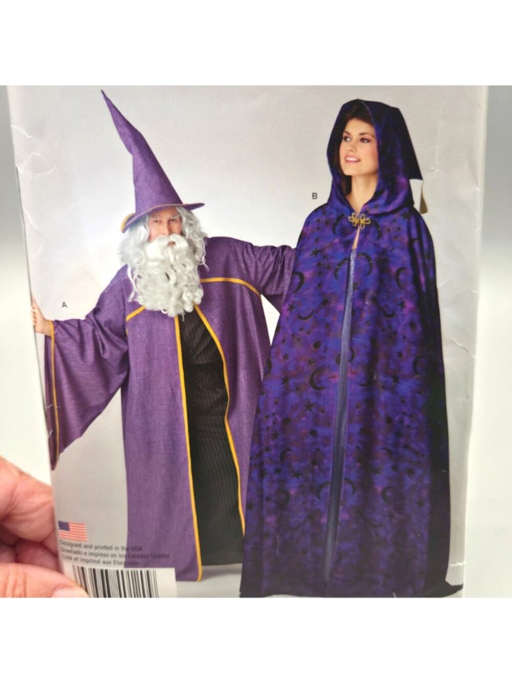 Wizard Cloak Costume Sewing Pattern Simplicity W0120 XS-XL Halloween UNCUT - Picture 2 of 6